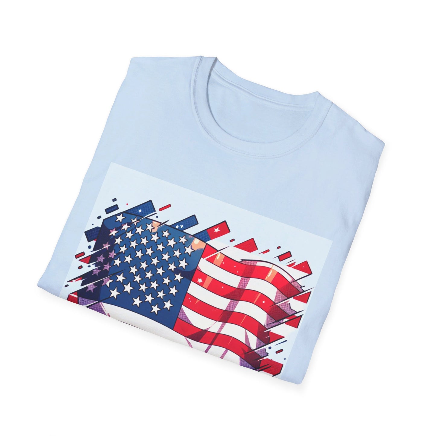 Anime and Pride: USA Flag T-shirt