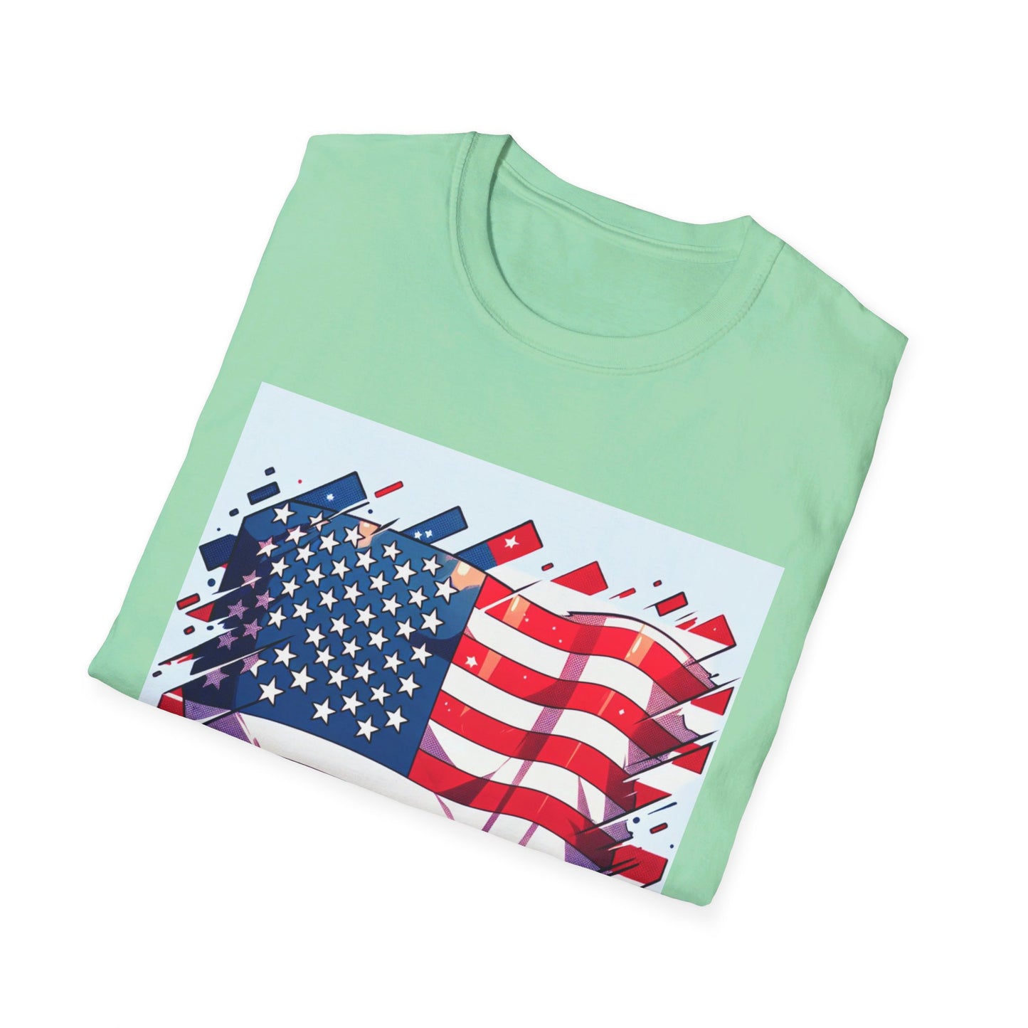 Anime and Pride: USA Flag T-shirt