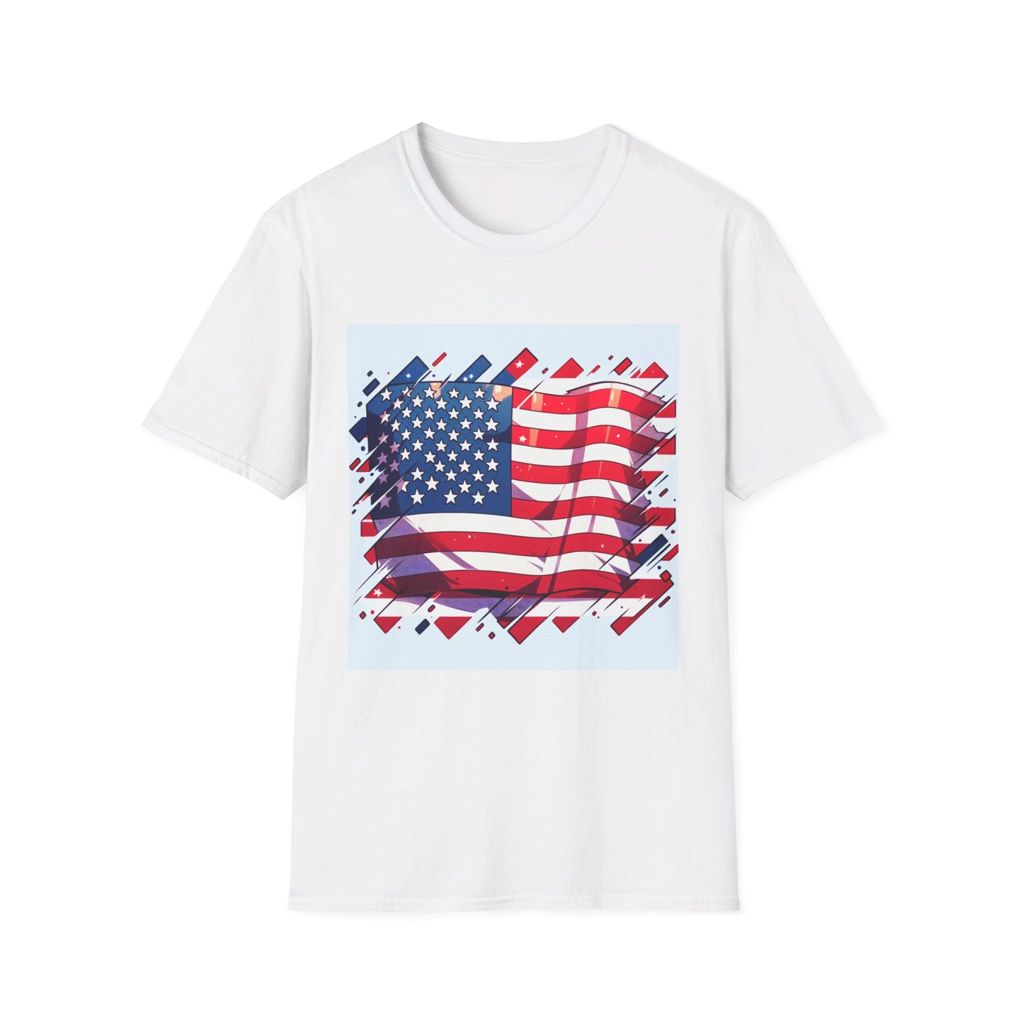 Anime and Pride: USA Flag T-shirt