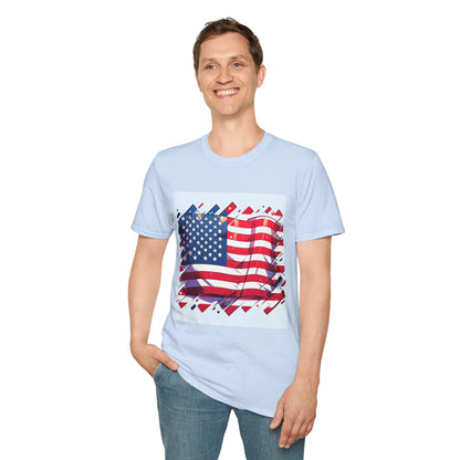 Anime and Pride: USA Flag T-shirt