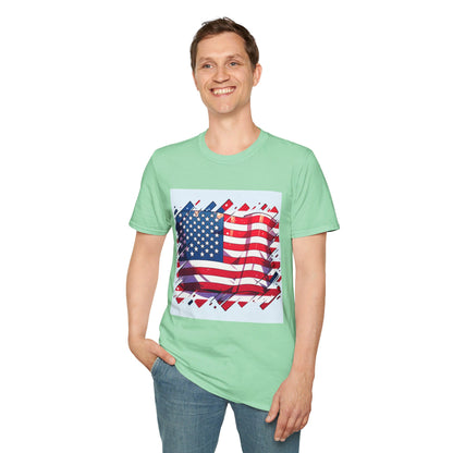 Anime and Pride: USA Flag T-shirt