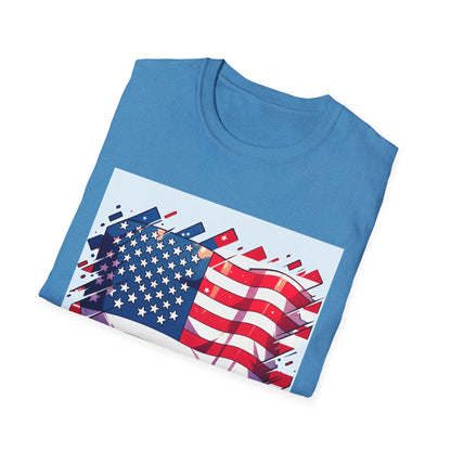 Anime and Pride: USA Flag T-shirt