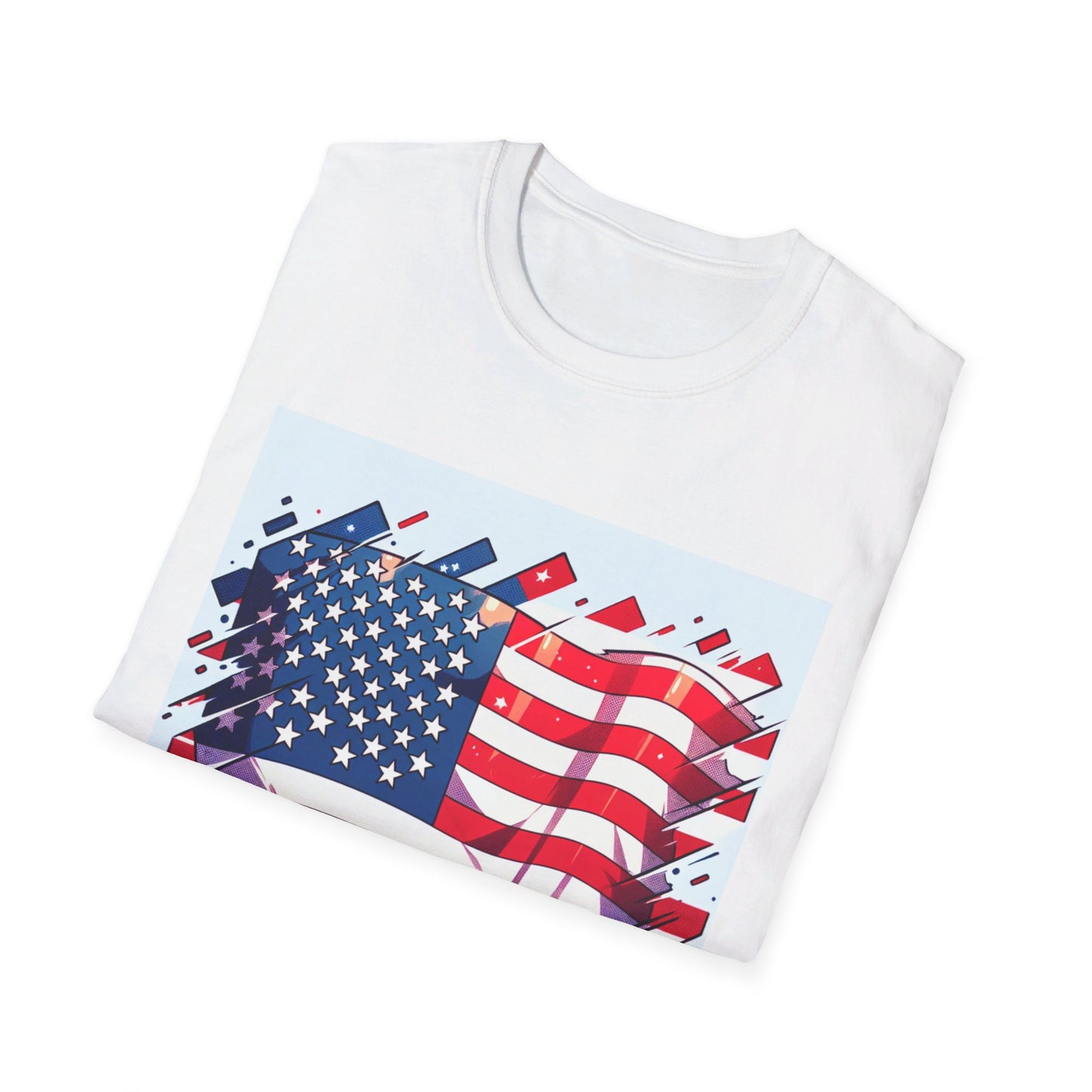 Anime and Pride: USA Flag T-shirt